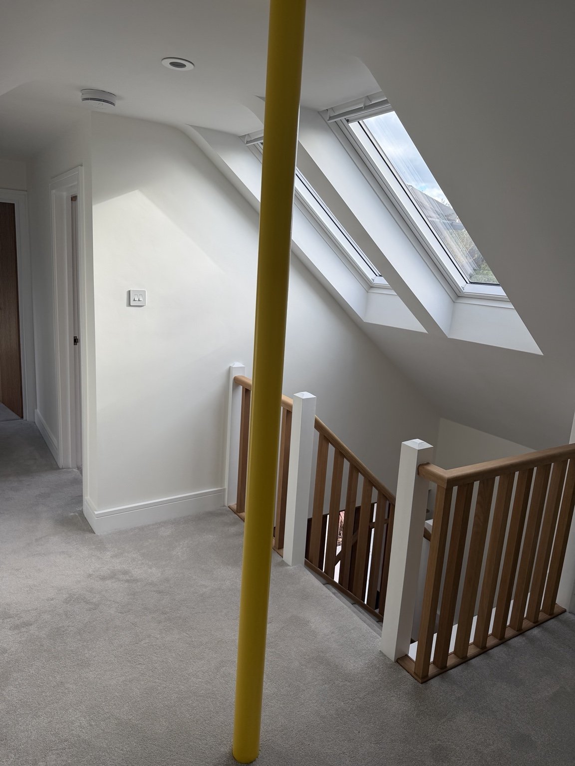 Upstairs landing and painted walls
