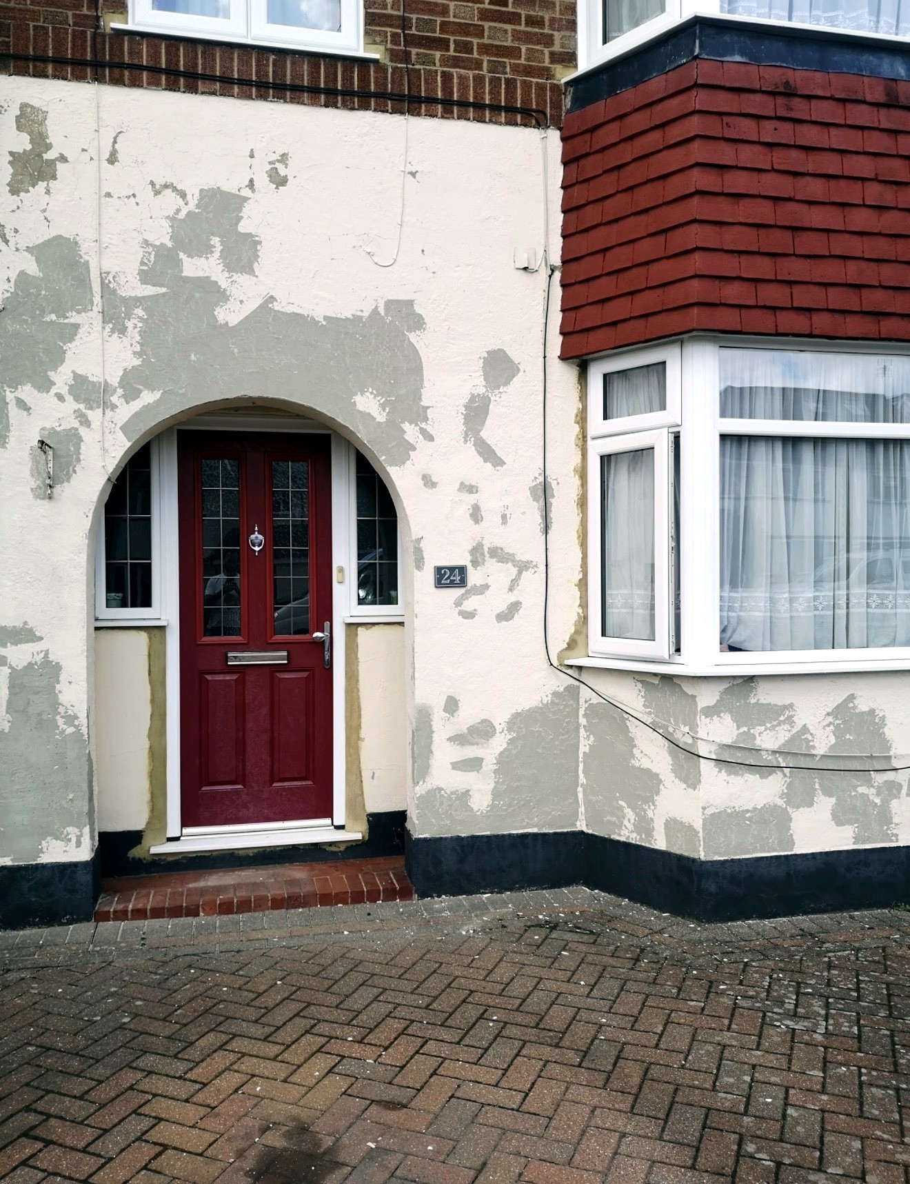 Rendered house before exterior preparation