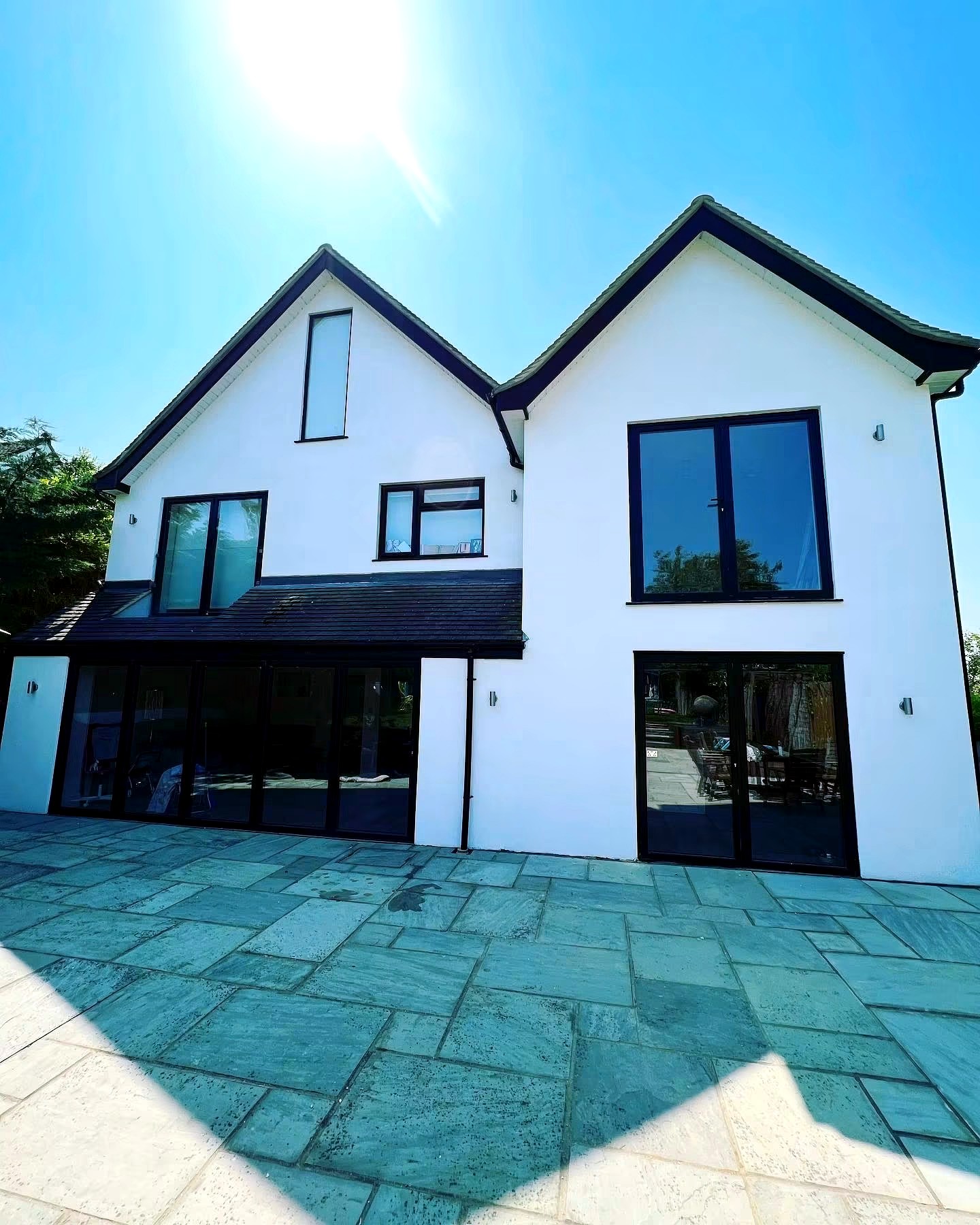 Modern rear exterior after painting