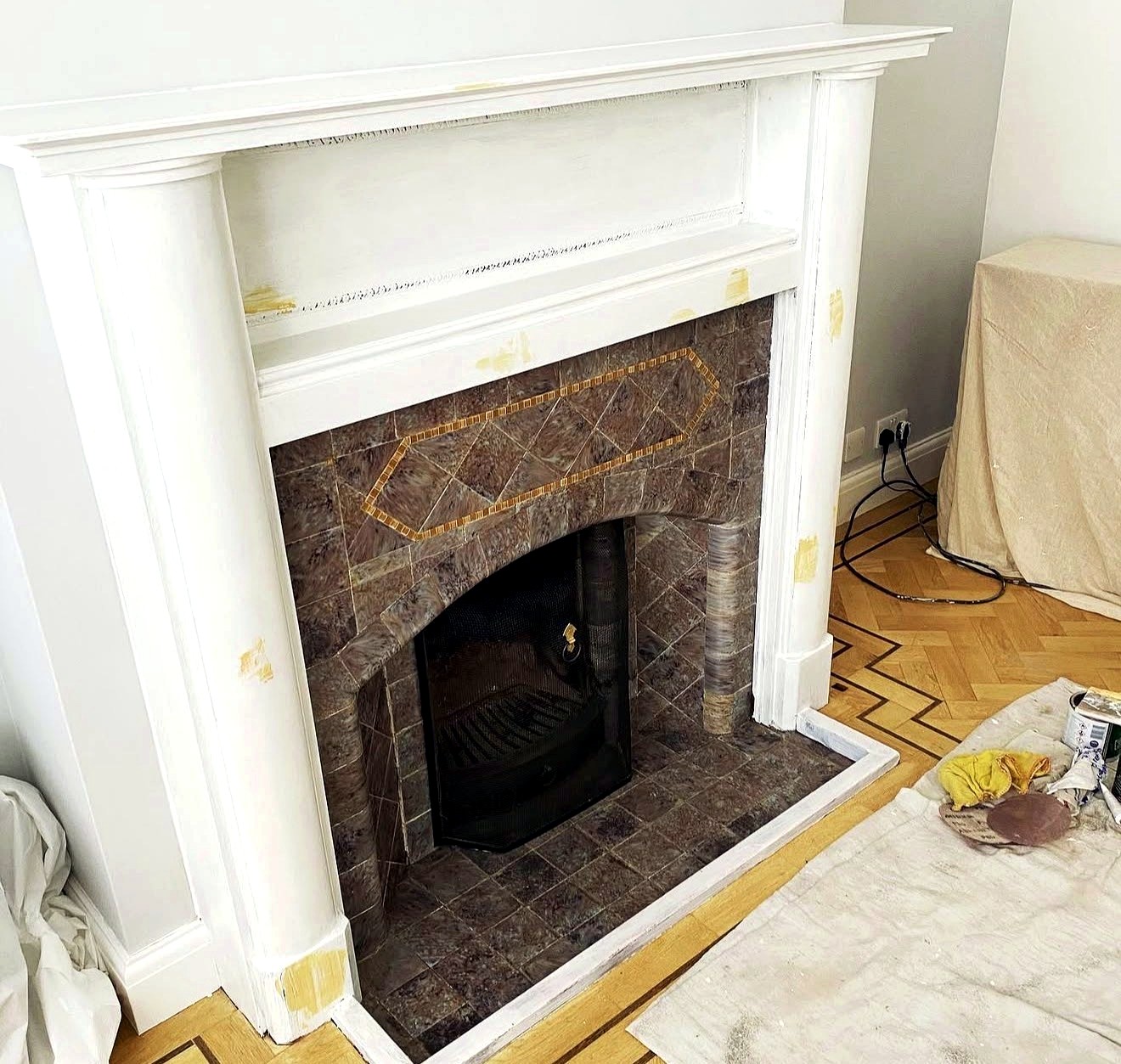 Restored fireplace
